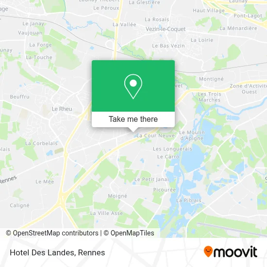 Hotel Des Landes map