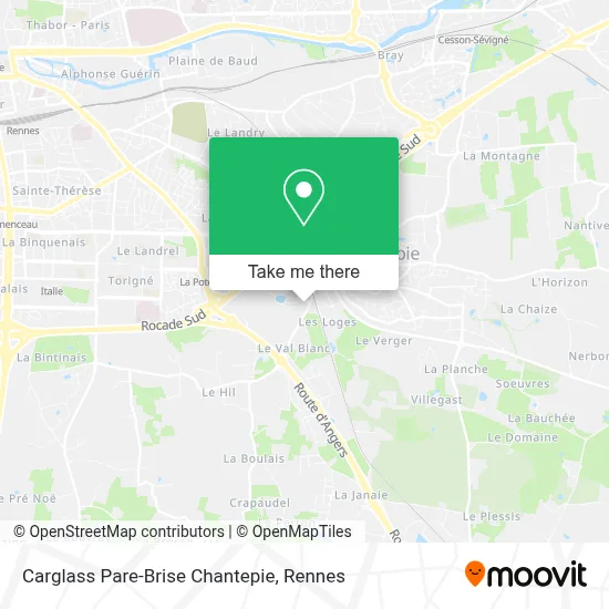 Carglass Pare-Brise Chantepie map