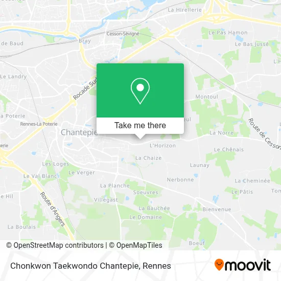 Chonkwon Taekwondo Chantepie map
