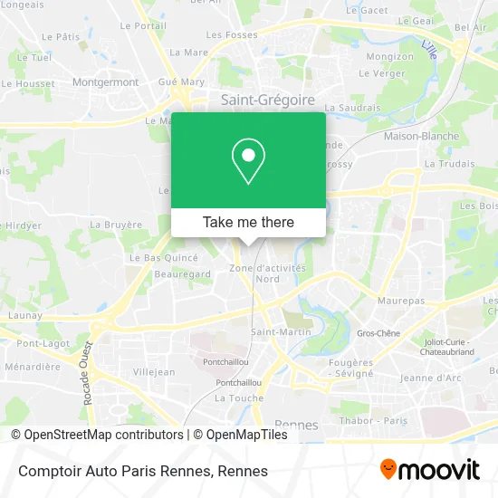 Comptoir Auto Paris Rennes map