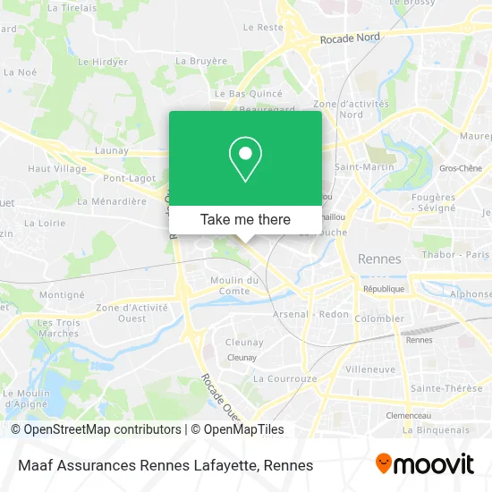 Maaf Assurances Rennes Lafayette map