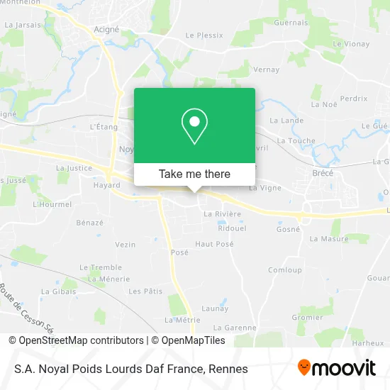 S.A. Noyal Poids Lourds Daf France map