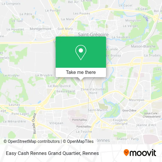 Easy Cash Rennes Grand Quartier map