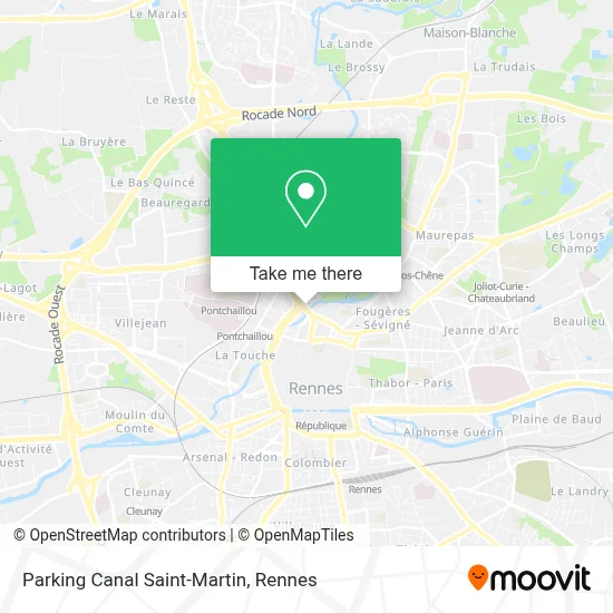 Parking Canal Saint-Martin map
