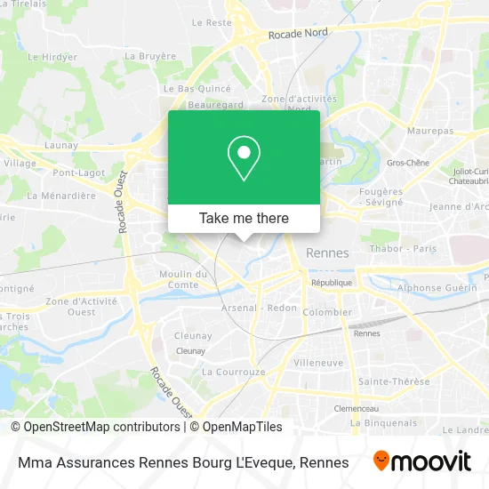 Mma Assurances Rennes Bourg L'Eveque map