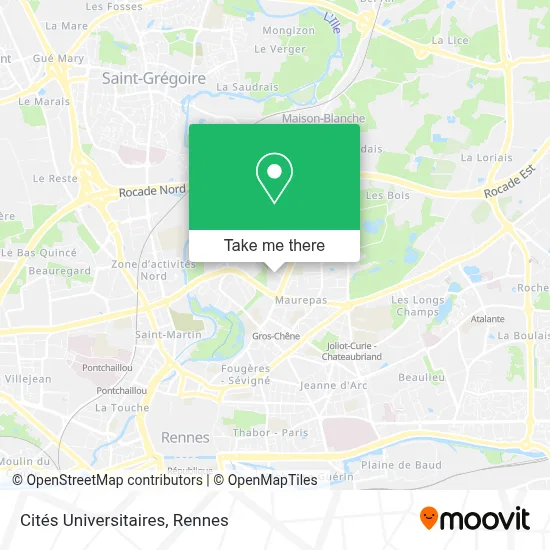 Cités Universitaires map