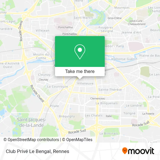 Club Privé Le Bengal map