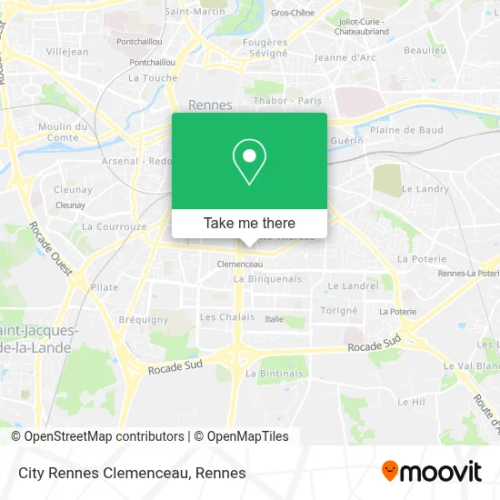 City Rennes Clemenceau map