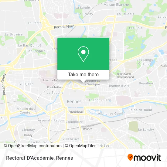 Rectorat D'Académie map