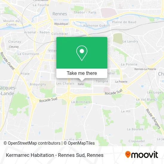 Kermarrec Habitation - Rennes Sud map