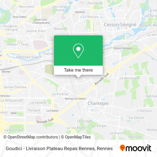 Goudici - Livraison Plateau Repas Rennes map