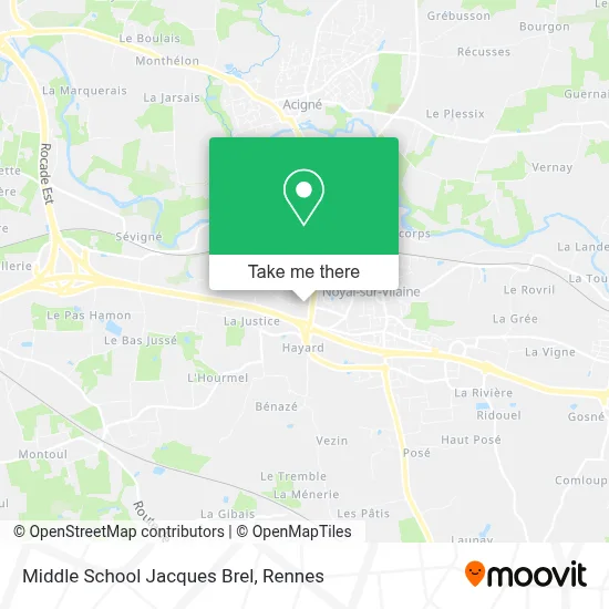 Middle School Jacques Brel map