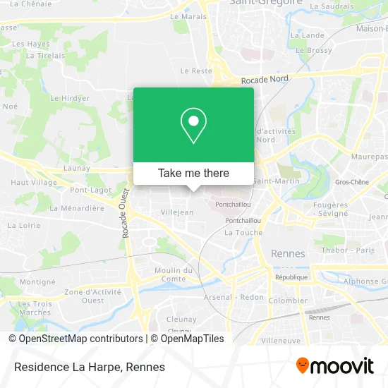 Residence La Harpe map