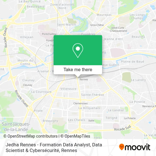 Jedha Rennes - Formation Data Analyst, Data Scientist & Cybersécurité map