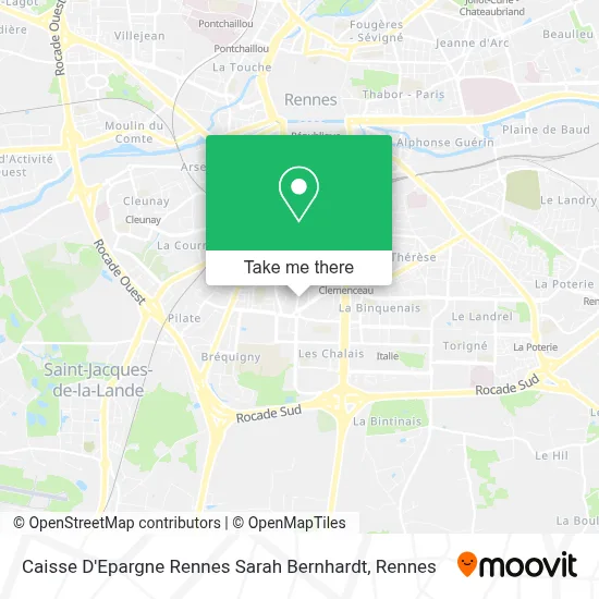 Caisse D'Epargne Rennes Sarah Bernhardt map