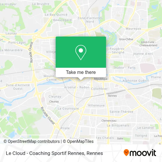 Le Cloud - Coaching Sportif Rennes map