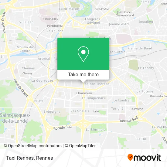Taxi Rennes map