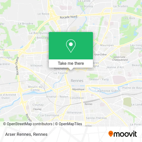 Arser Rennes map