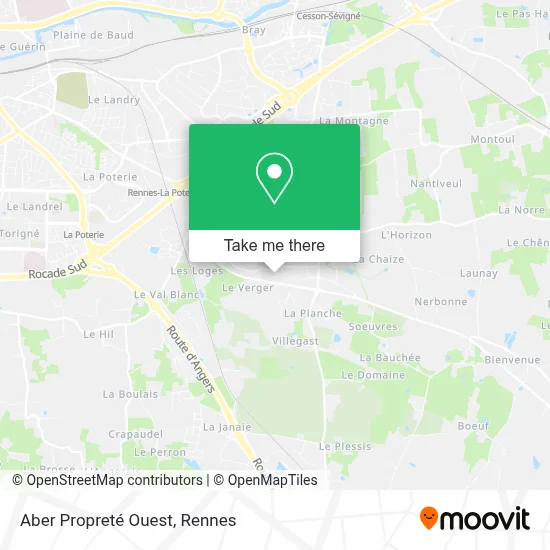 Aber Propreté Ouest map
