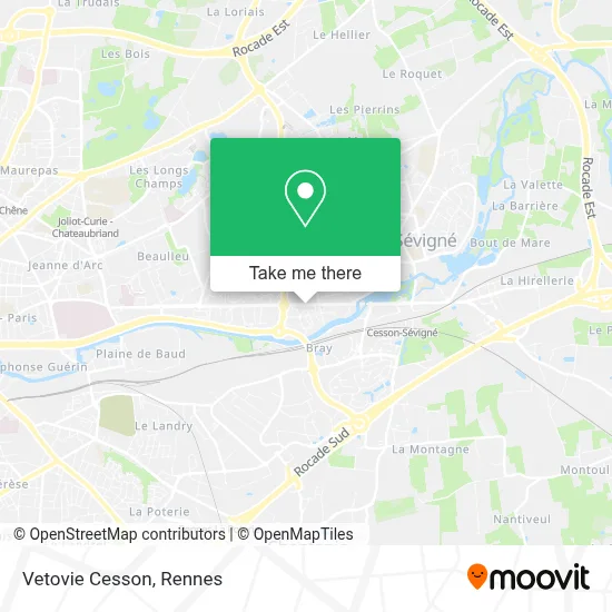 Vetovie Cesson map