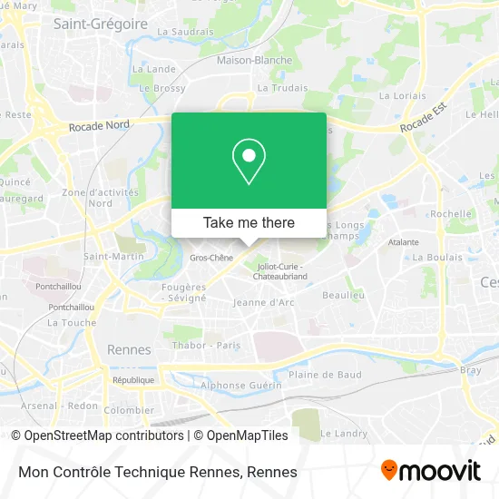 Mon Contrôle Technique Rennes map