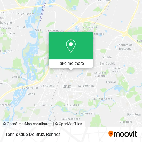 Tennis Club De Bruz map