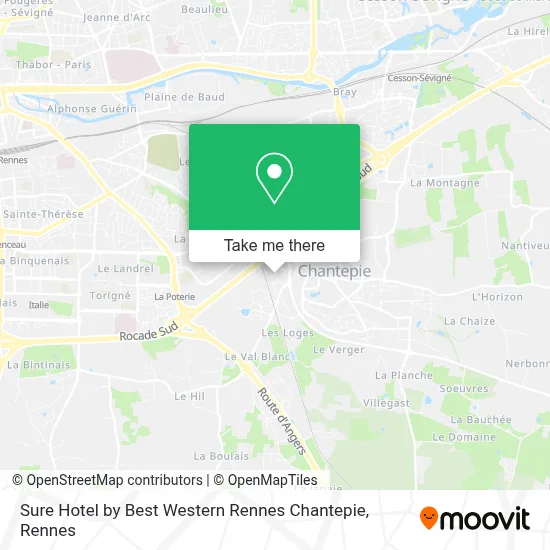 Sure Hotel by Best Western Rennes Chantepie map