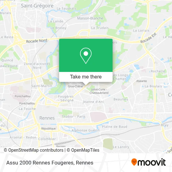 Assu 2000 Rennes Fougeres map