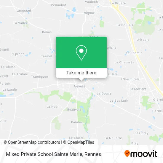 Mixed Private School Sainte Marie map