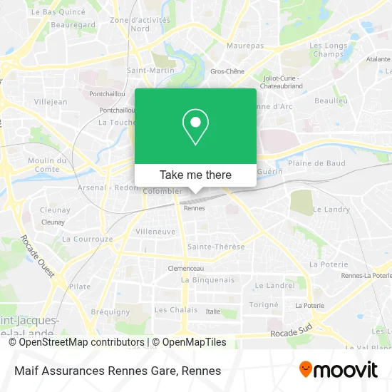 Maif Assurances Rennes Gare map