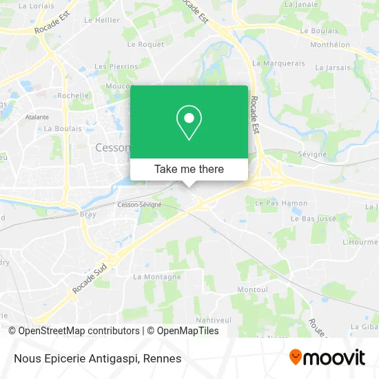 Nous Epicerie Antigaspi map