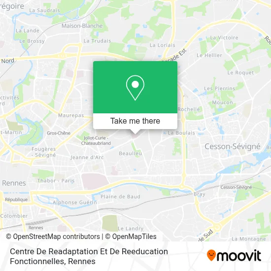 Centre De Readaptation Et De Reeducation Fonctionnelles map