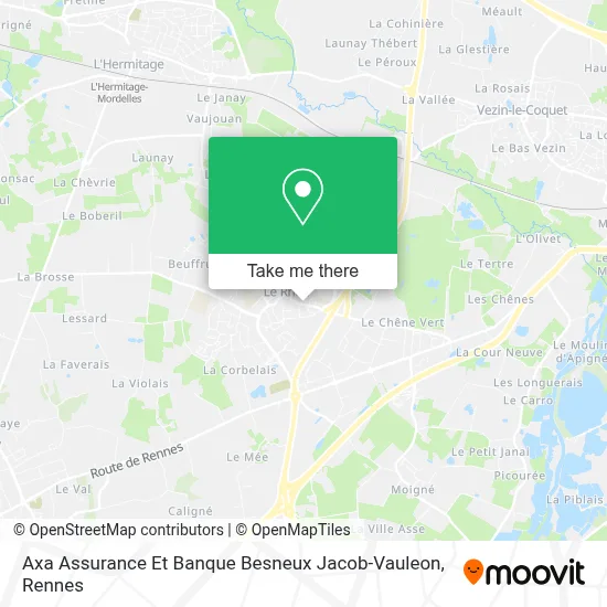 Axa Assurance Et Banque Besneux Jacob-Vauleon map