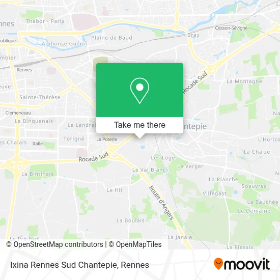 Ixina Rennes Sud Chantepie map