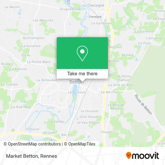 Market Betton map