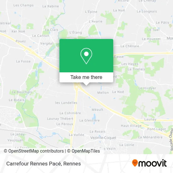 Carrefour Rennes Pacé map