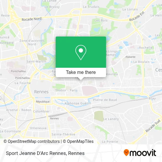 Sport Jeanne D'Arc Rennes map