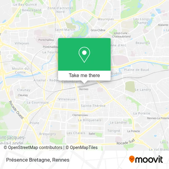 Présence Bretagne map