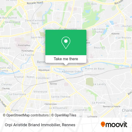 Orpi Aristide Briand Immobilier map