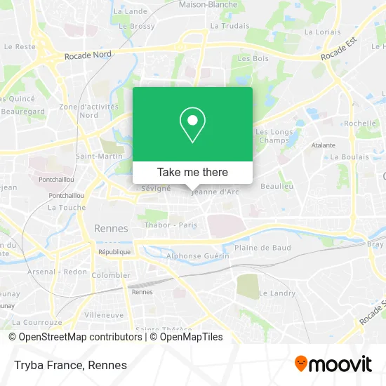 Mapa Tryba France
