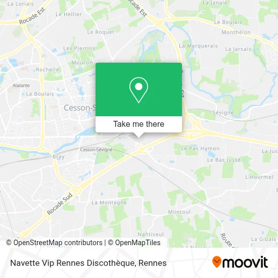 Navette Vip Rennes Discothèque map