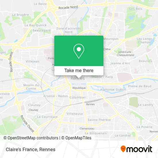 Claire's France map