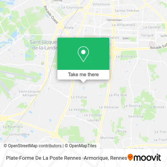 Plate-Forme De La Poste Rennes -Armorique map