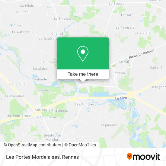 Les Portes Mordelaises map