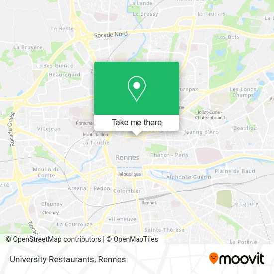 Restaurants Universitaires map