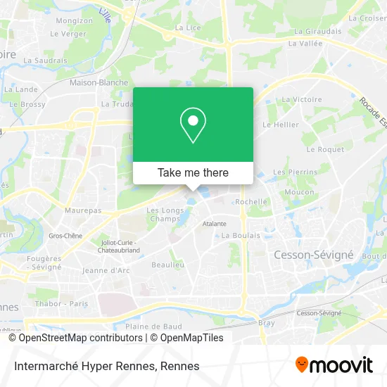 Intermarché Hyper Rennes map
