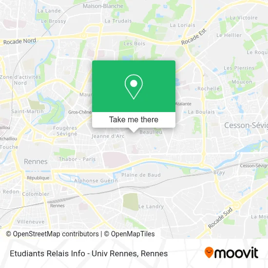 Etudiants Relais Info - Univ Rennes map