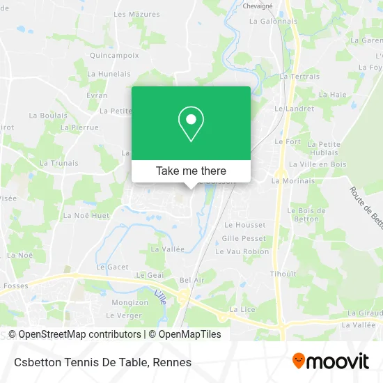 Csbetton Tennis De Table map