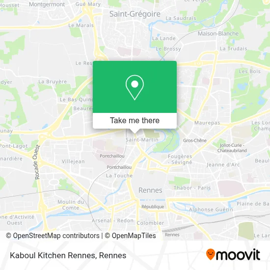 Kaboul Kitchen Rennes map