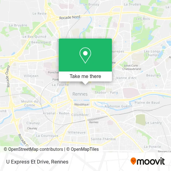 U Express Et Drive map